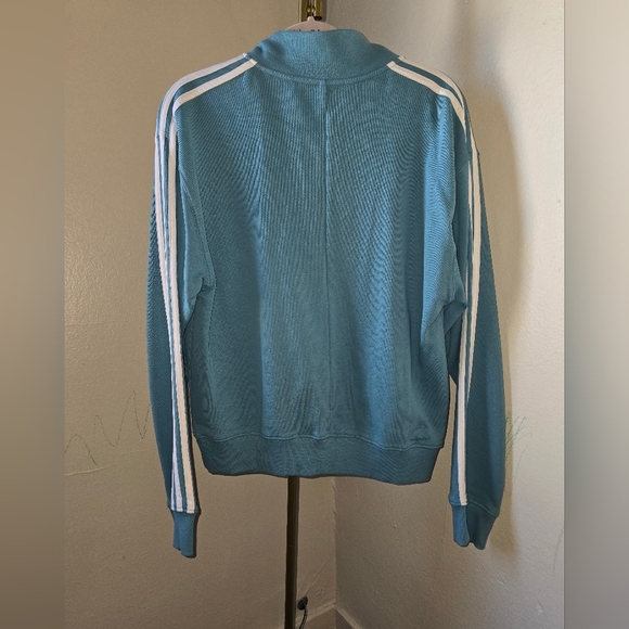 Adidas Blue Zip Up Sweater with Athletic Style - Picture 2 of 4